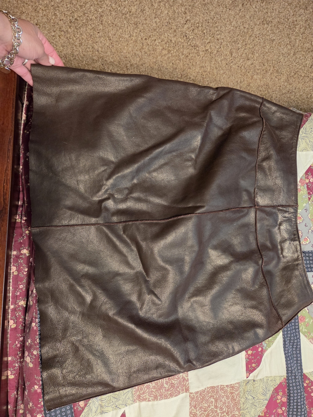 Brown Leather Skirt